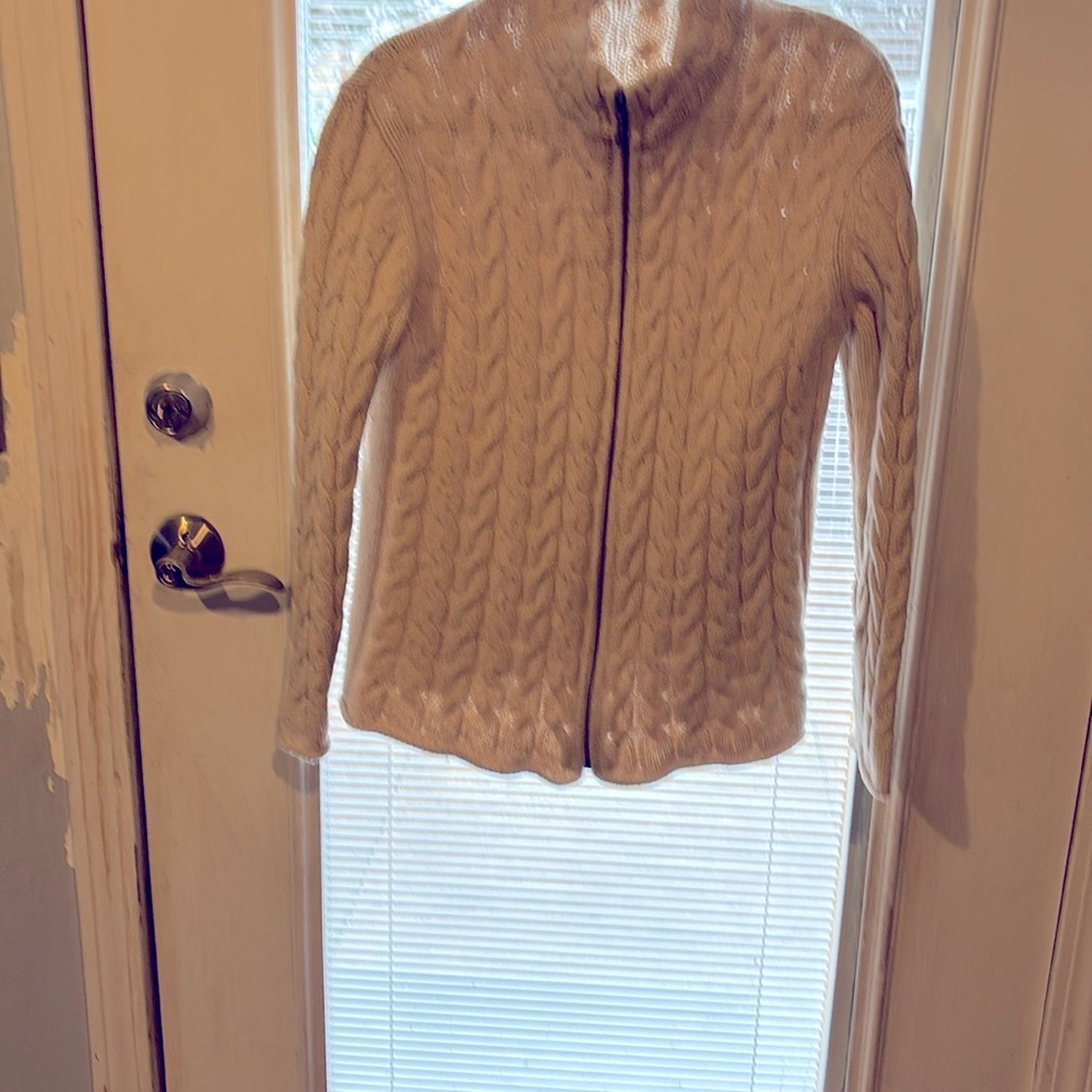 Women's Cream Cable Knit Sweater